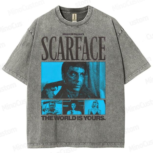 Scarface Movie Poster Washed T-Shirt 