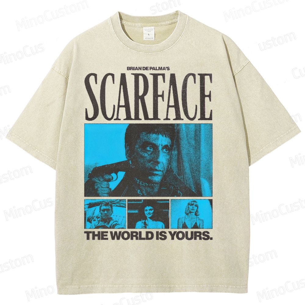 Scarface Movie Poster Washed T-Shirt 