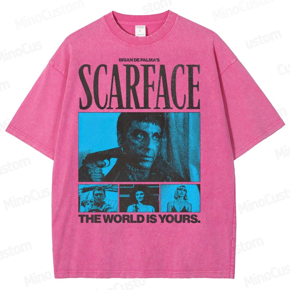 Scarface Movie Poster Washed T-Shirt 