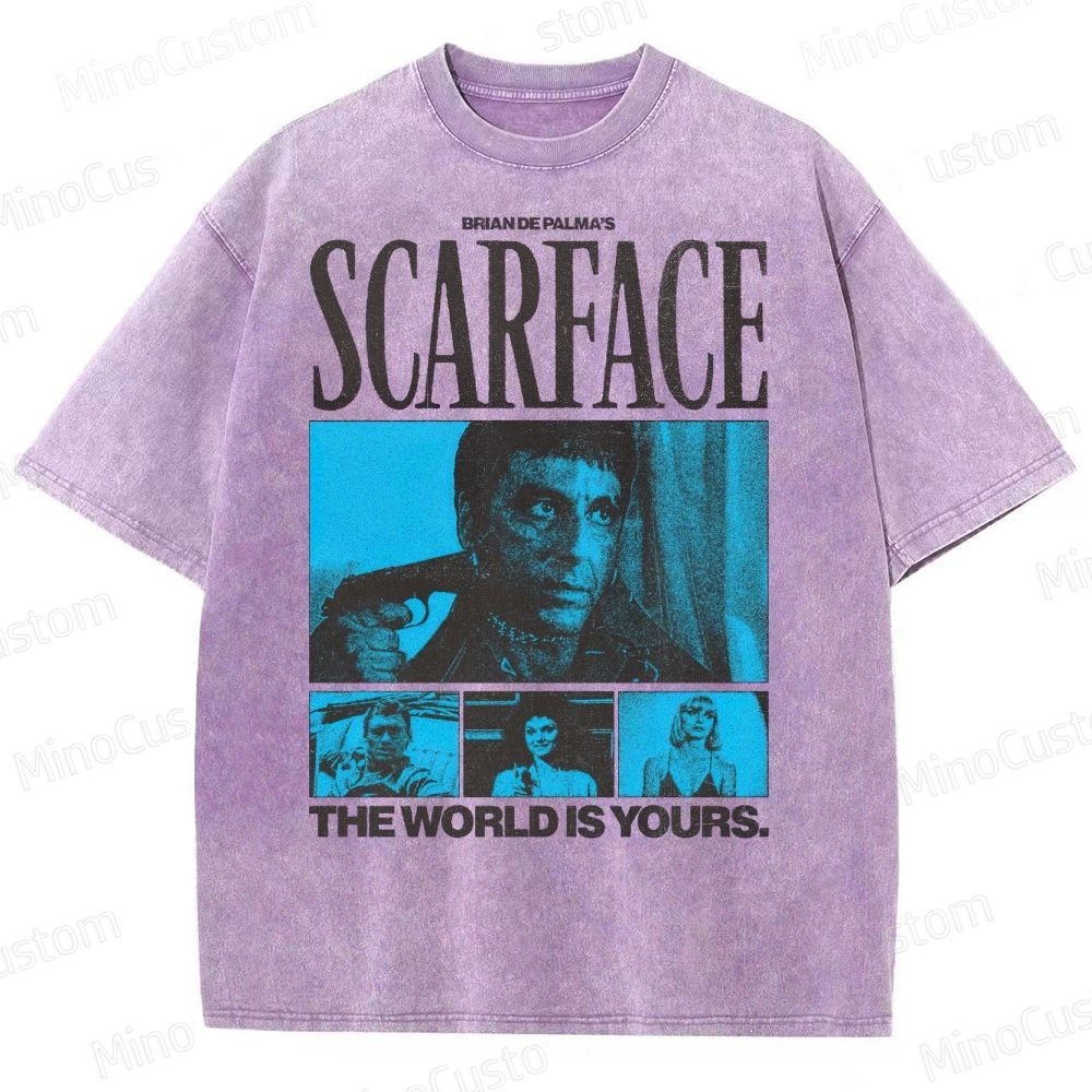 Scarface Movie Poster Washed T-Shirt 