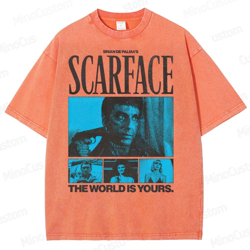 Scarface Movie Poster Washed T-Shirt 