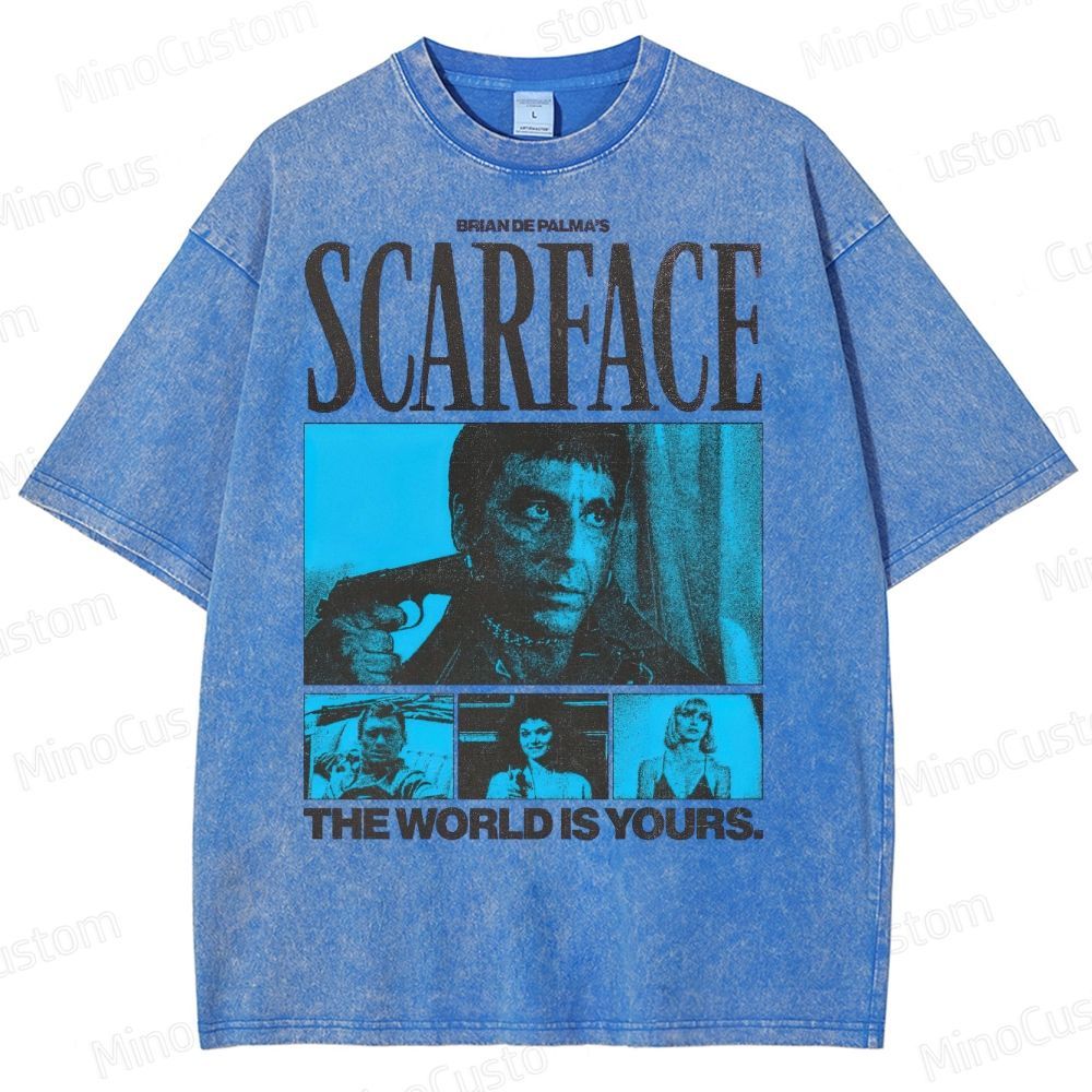 Scarface Movie Poster Washed T-Shirt 