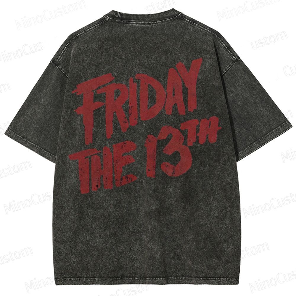 Jason Voorhees Friday The 13th Washed T-Shirt 
