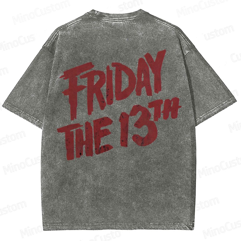 Jason Voorhees Friday The 13th Washed T-Shirt 