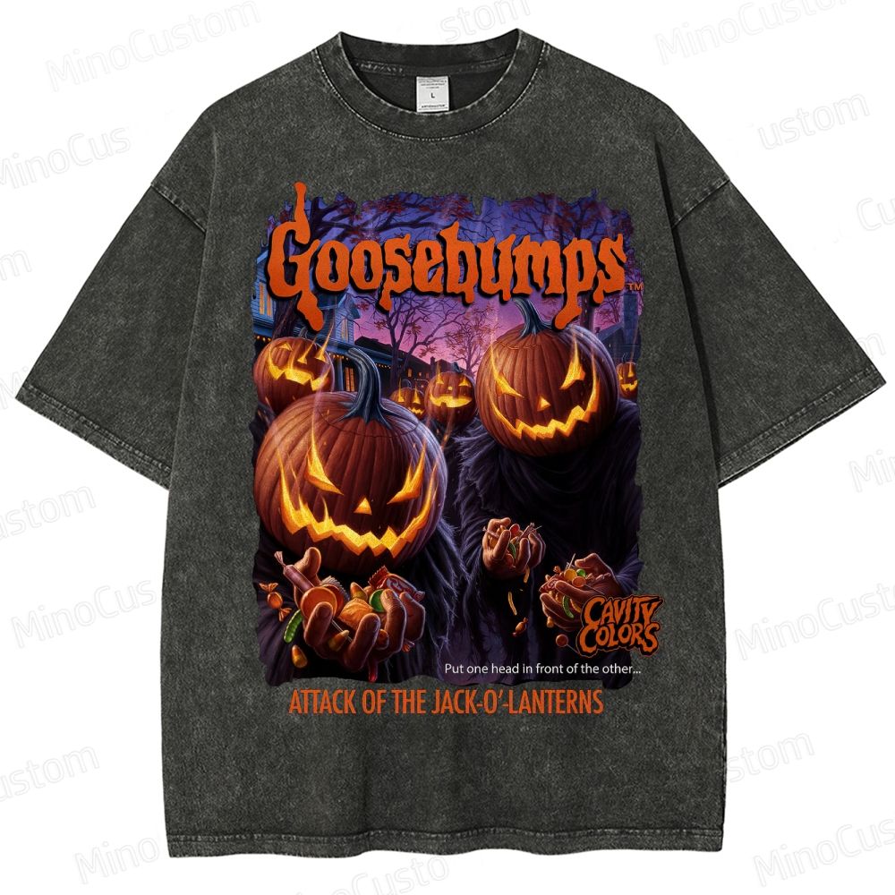 Goosebumps Jack-O'-Lantern Horror Washed T-Shirt 