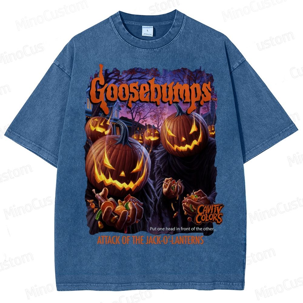 Goosebumps Jack-O'-Lantern Horror Washed T-Shirt 