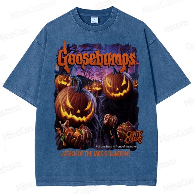 Goosebumps Jack-O'-Lantern Horror Washed T-Shirt 