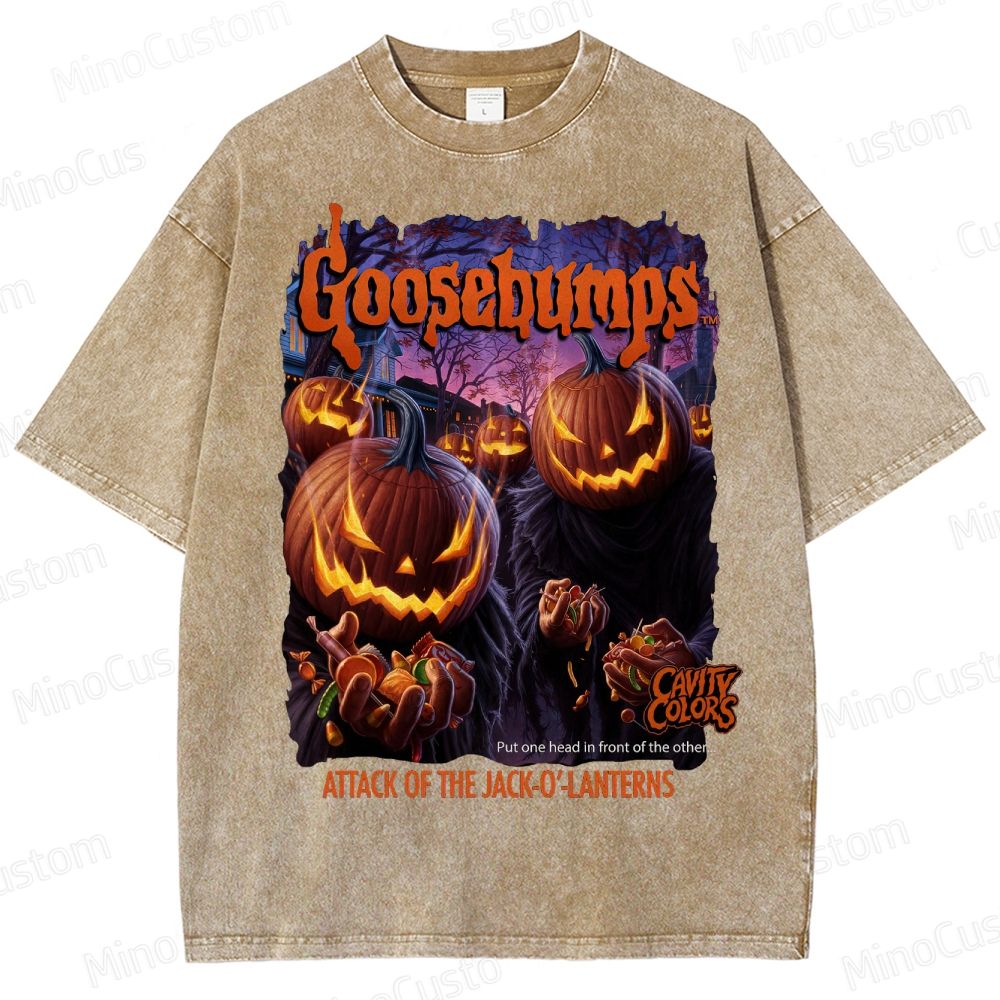 Goosebumps Jack-O'-Lantern Horror Washed T-Shirt 