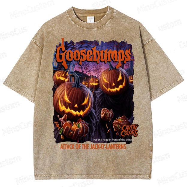 Goosebumps Jack-O'-Lantern Horror Washed T-Shirt 