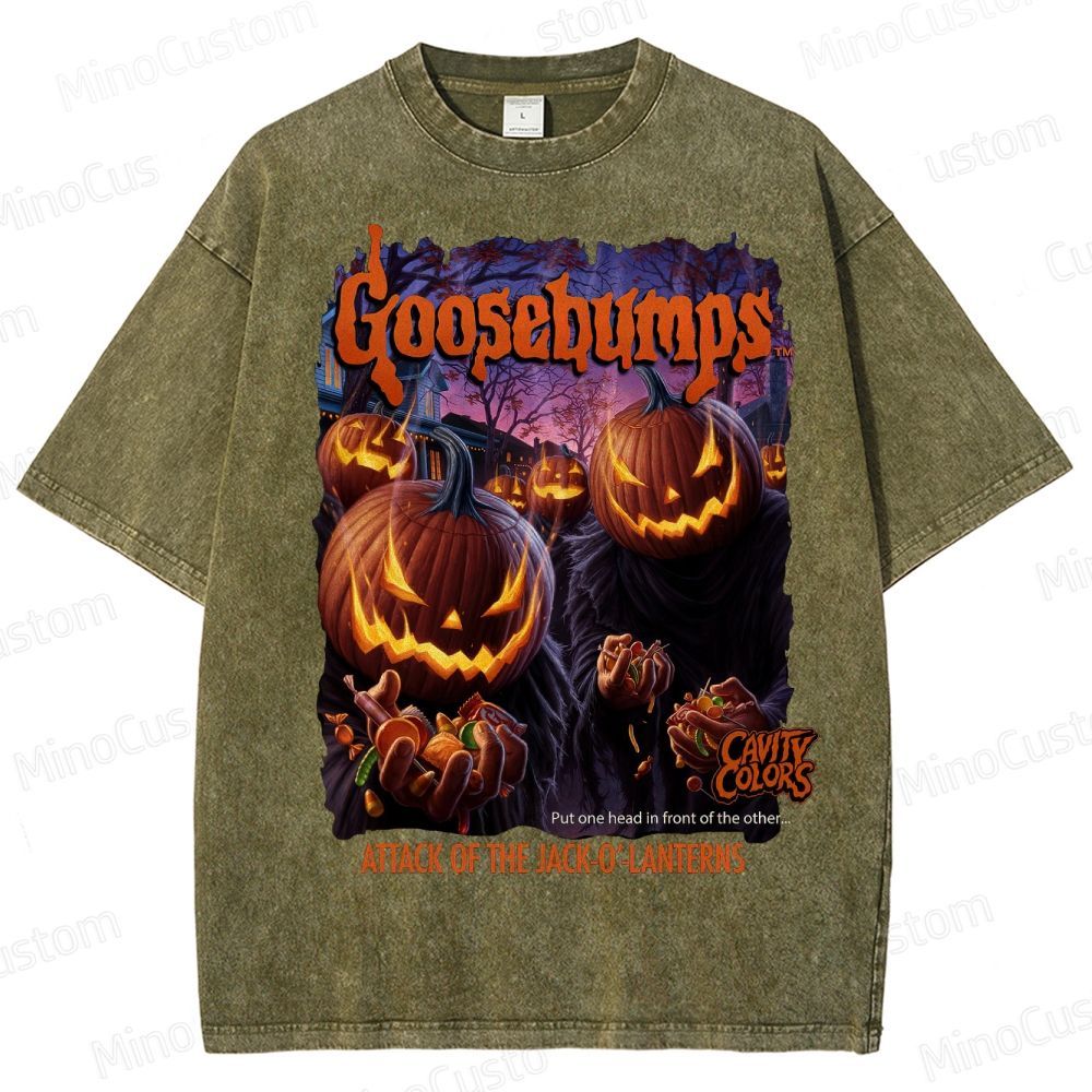 Goosebumps Jack-O'-Lantern Horror Washed T-Shirt 