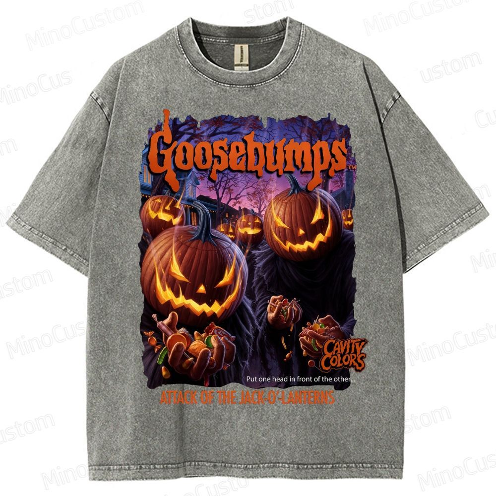 Goosebumps Jack-O'-Lantern Horror Washed T-Shirt 