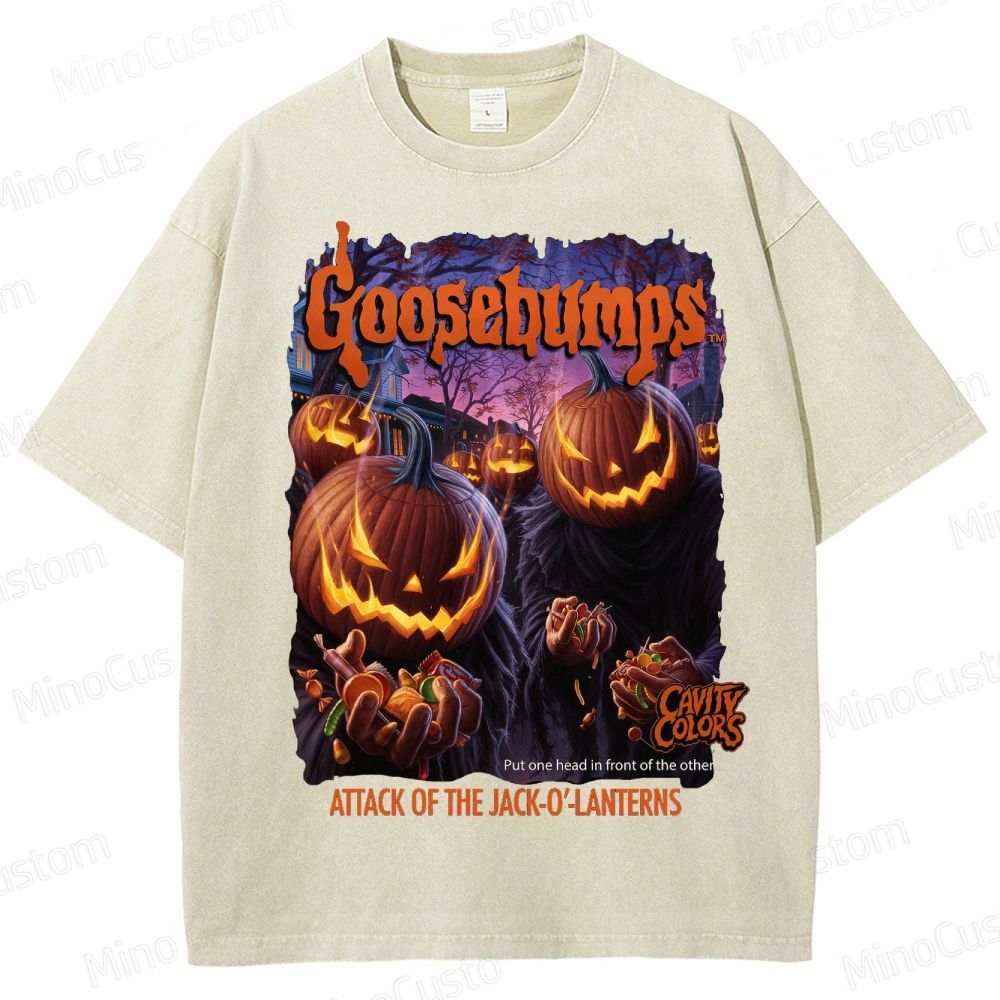 Goosebumps Jack-O'-Lantern Horror Washed T-Shirt 