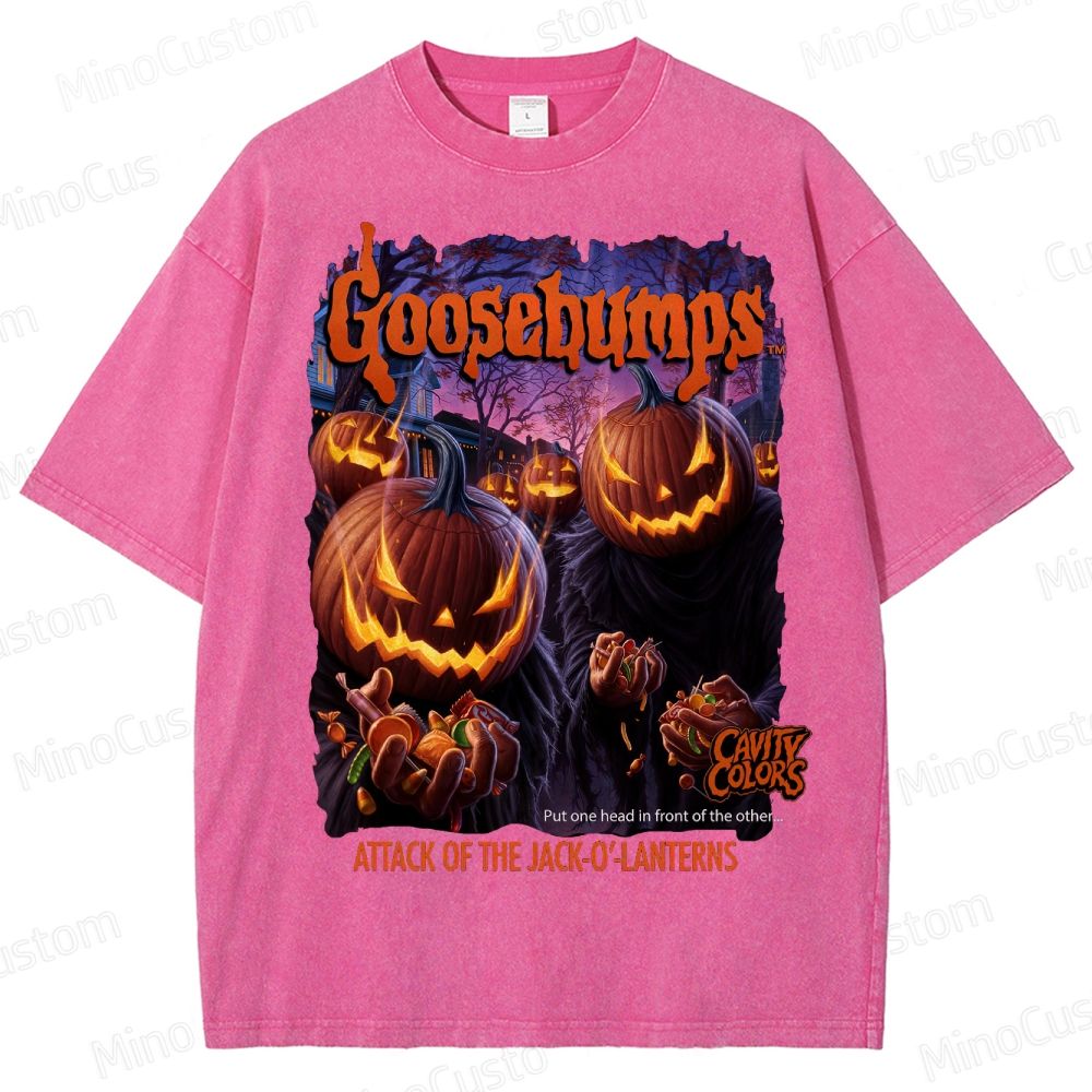 Goosebumps Jack-O'-Lantern Horror Washed T-Shirt 