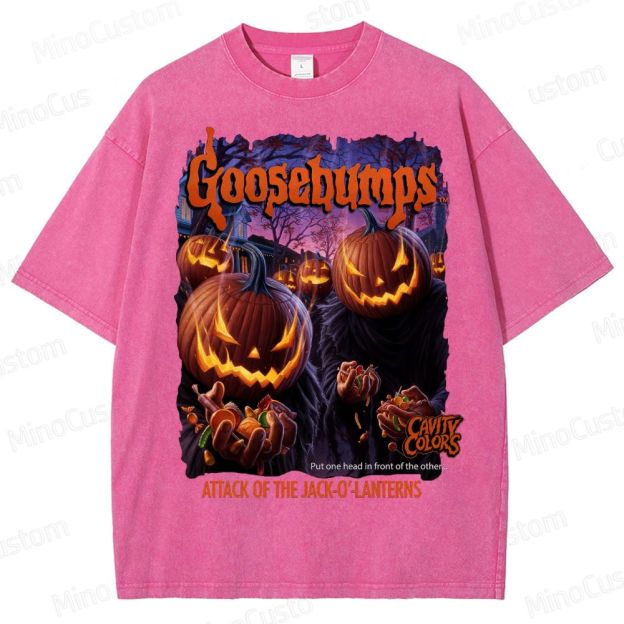 Goosebumps Jack-O'-Lantern Horror Washed T-Shirt 