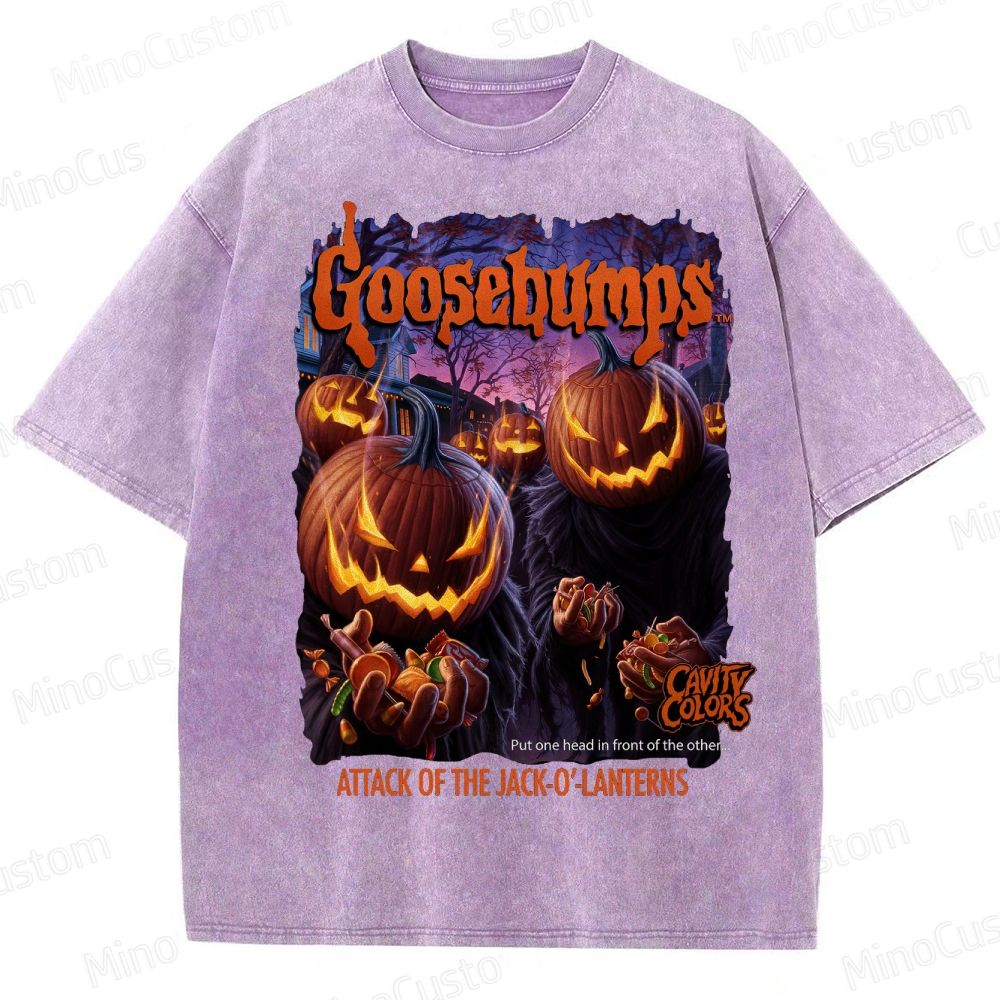 Goosebumps Jack-O'-Lantern Horror Washed T-Shirt 