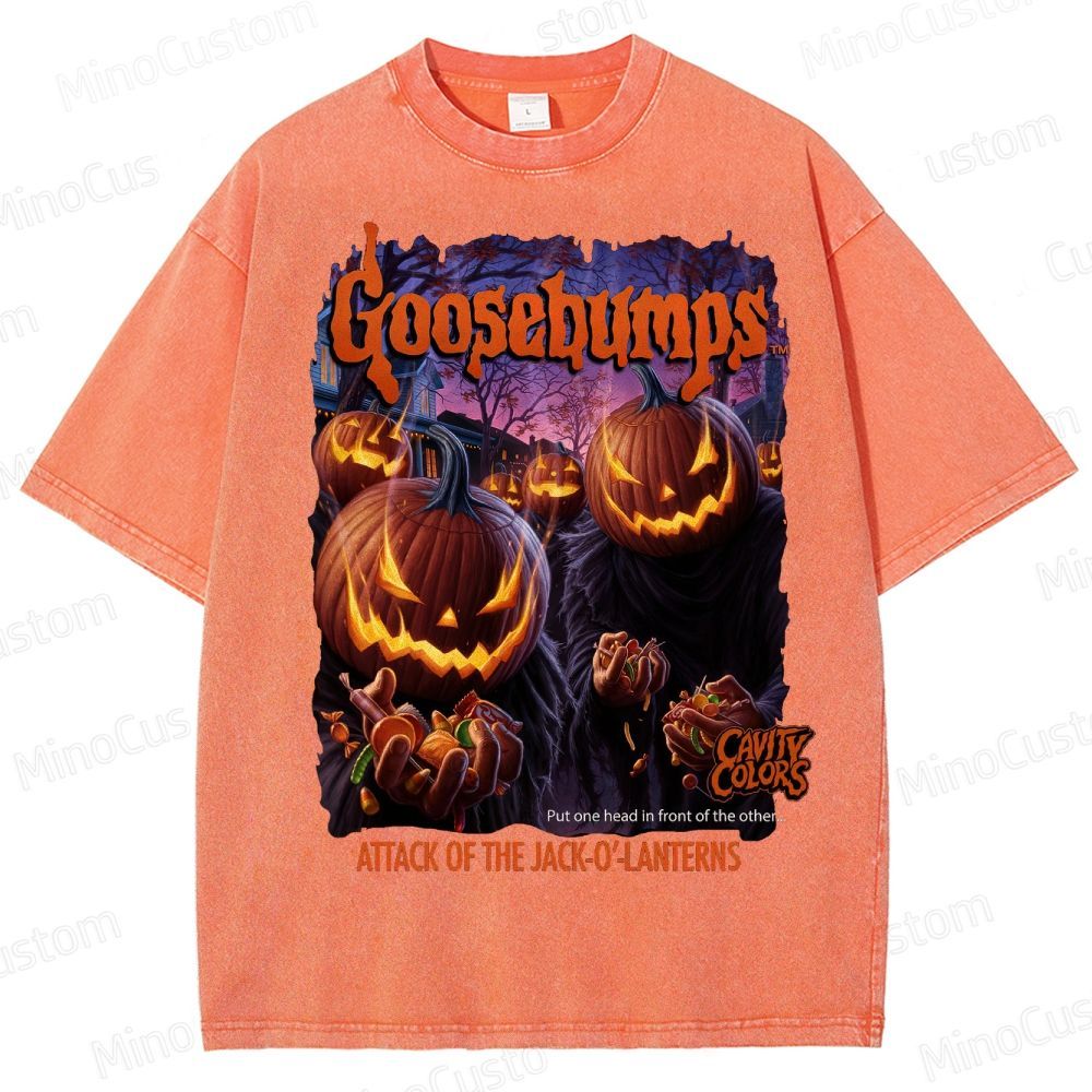 Goosebumps Jack-O'-Lantern Horror Washed T-Shirt 