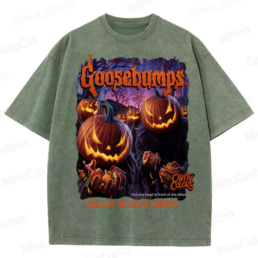 Goosebumps Jack-O'-Lantern Horror Washed T-Shirt 