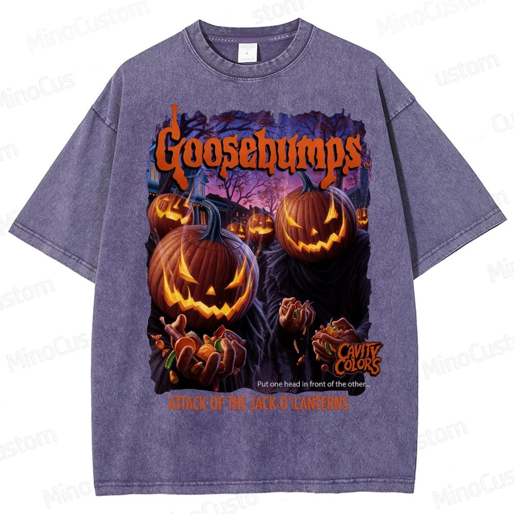 Goosebumps Jack-O'-Lantern Horror Washed T-Shirt 