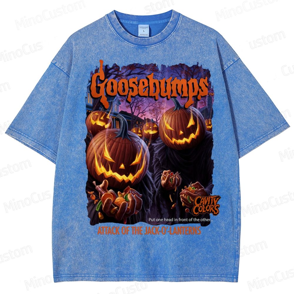 Goosebumps Jack-O'-Lantern Horror Washed T-Shirt 