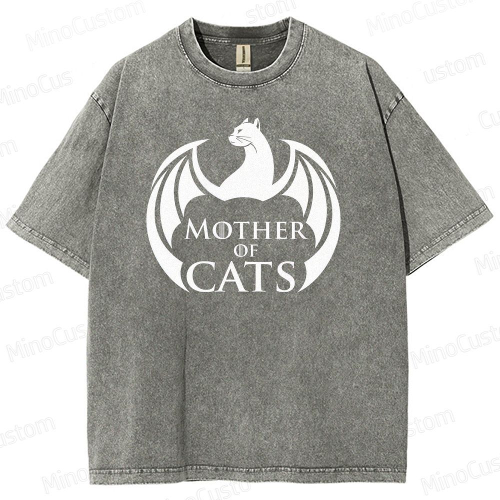 Mother of Cats Game of Thrones Inspired Vintage Washed T - Shirt