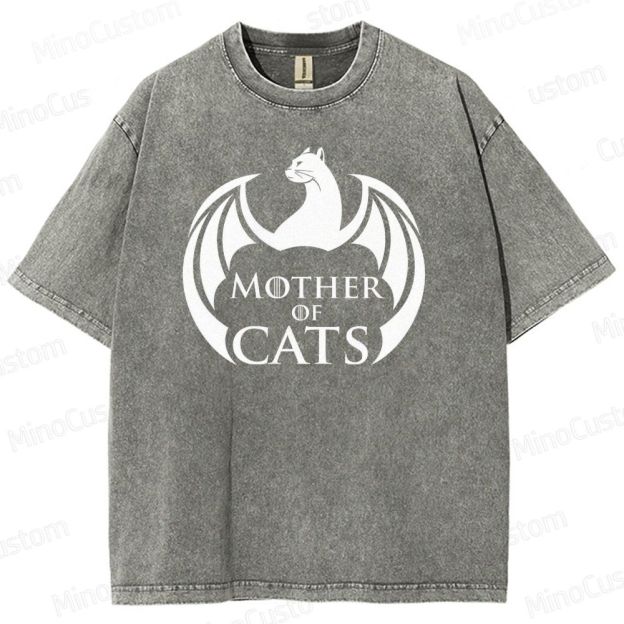 Mother of Cats Game of Thrones Inspired Vintage Washed T - Shirt
