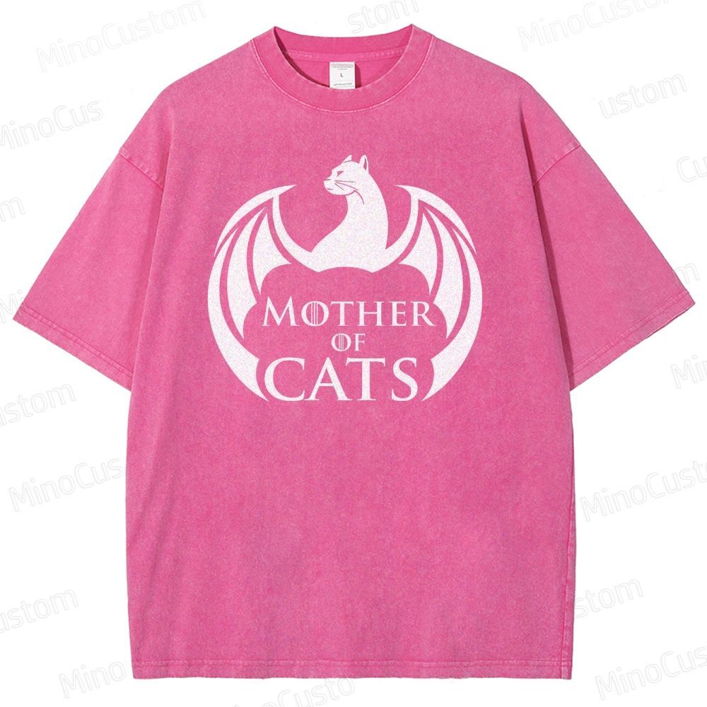 Mother of Cats Game of Thrones Inspired Vintage Washed T - Shirt