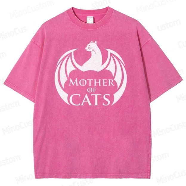 Mother of Cats Game of Thrones Inspired Vintage Washed T - Shirt