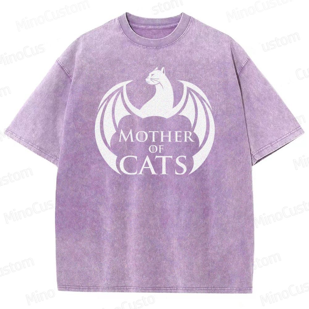 Mother of Cats Game of Thrones Inspired Vintage Washed T - Shirt