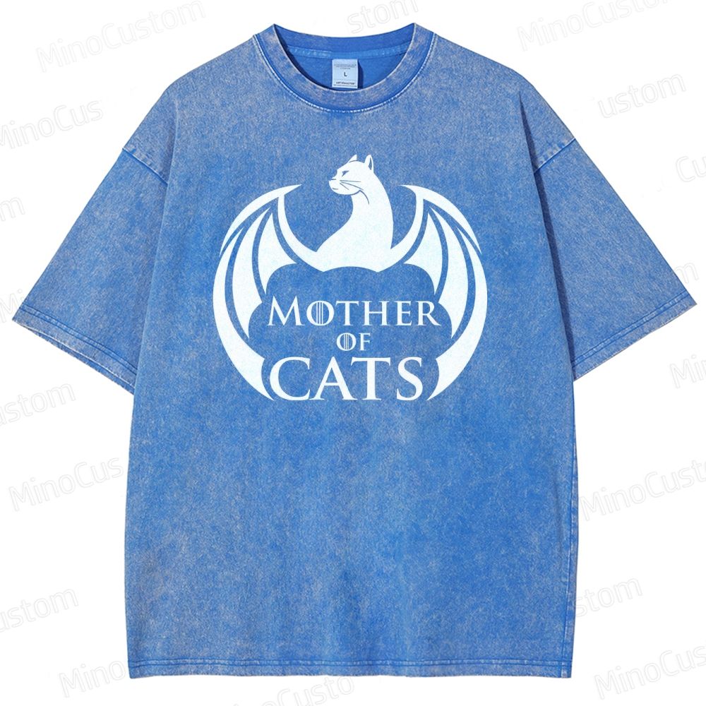 Mother of Cats Game of Thrones Inspired Vintage Washed T - Shirt