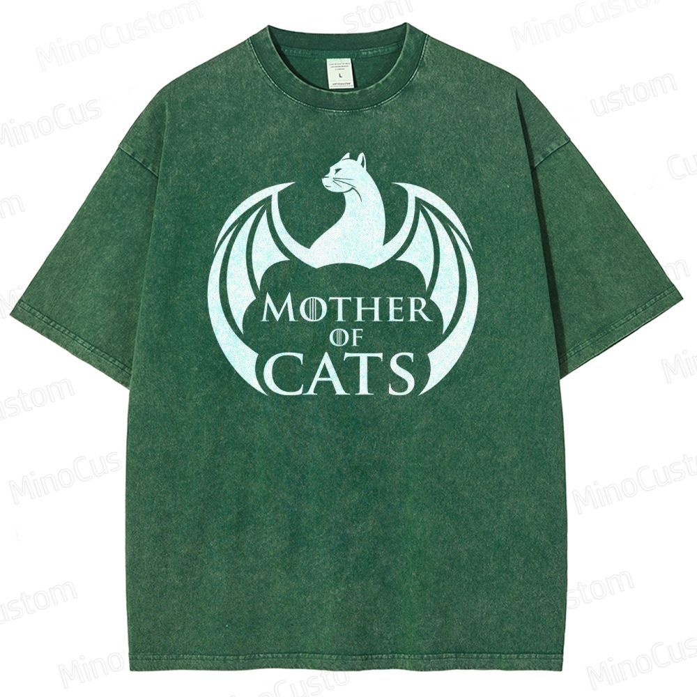 Mother of Cats Game of Thrones Inspired Vintage Washed T - Shirt