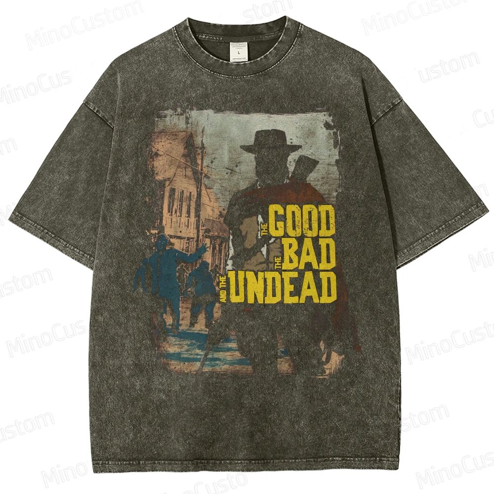 He Good The Bad And The Undead Washed T-Shirt