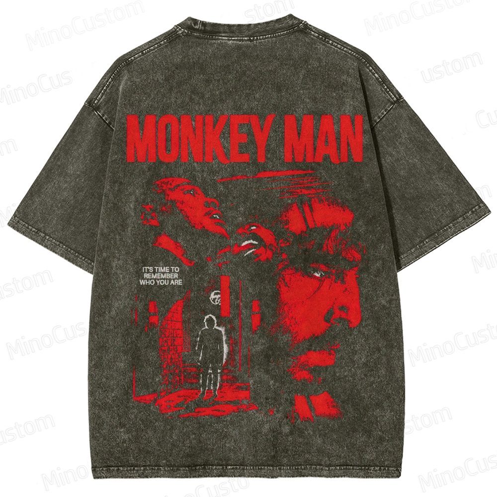 Monkey Man Vintage Washed T - Shirt