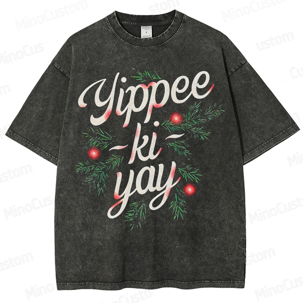 Yippee-Ki-Yay Geek Washed T-Shirt