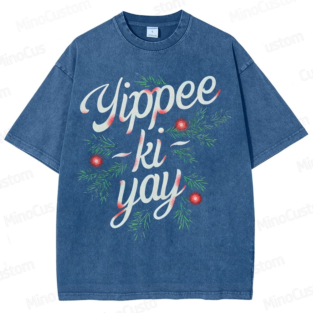 Yippee-Ki-Yay Geek Washed T-Shirt