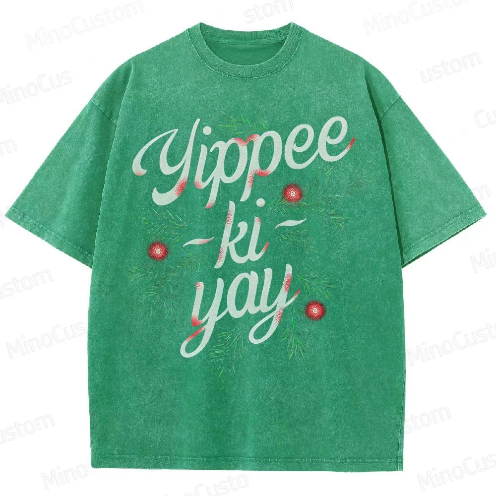 Yippee-Ki-Yay Geek Washed T-Shirt