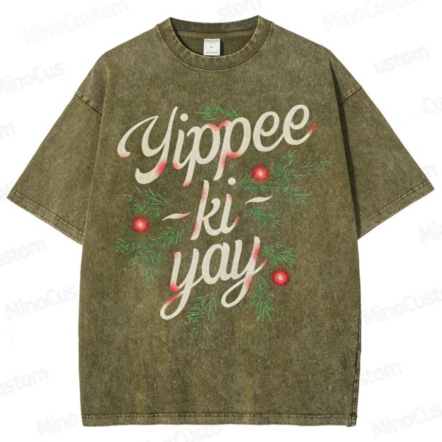 Yippee-Ki-Yay Geek Washed T-Shirt