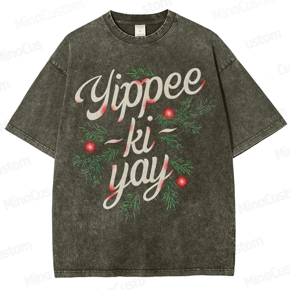 Yippee-Ki-Yay Geek Washed T-Shirt