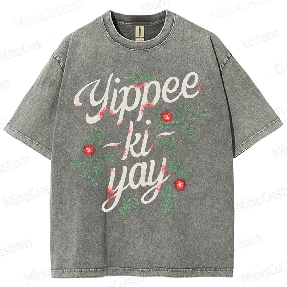 Yippee-Ki-Yay Geek Washed T-Shirt