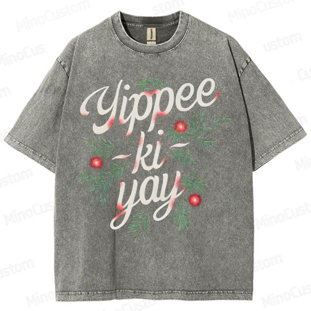 Yippee-Ki-Yay Geek Washed T-Shirt