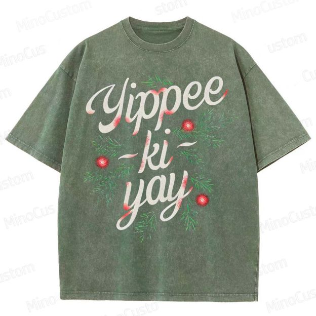 Yippee-Ki-Yay Geek Washed T-Shirt