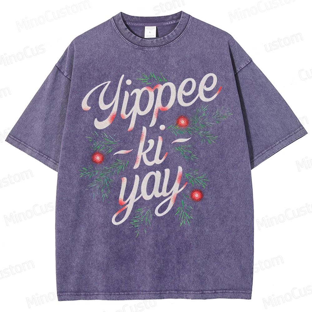 Yippee-Ki-Yay Geek Washed T-Shirt