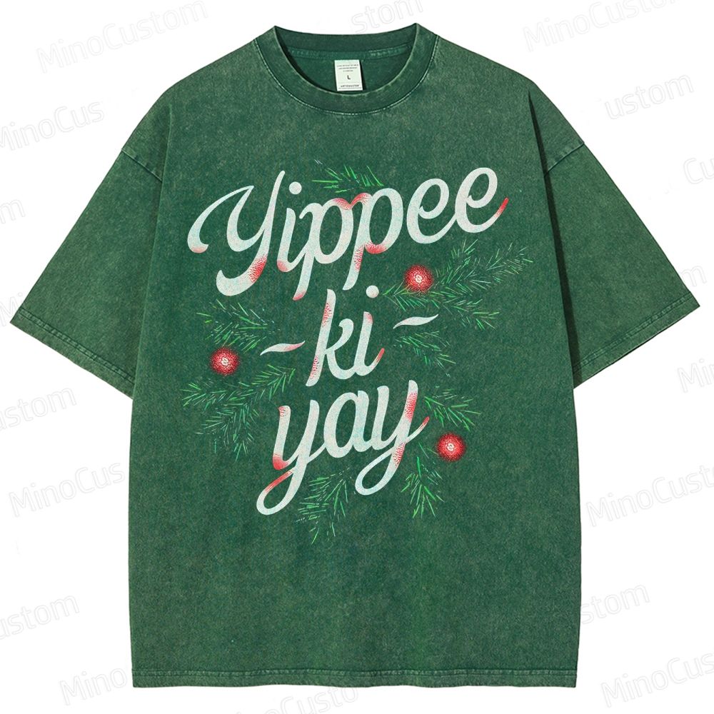 Yippee-Ki-Yay Geek Washed T-Shirt