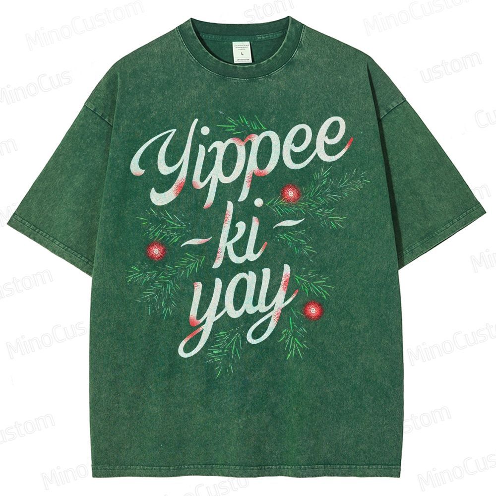 Yippee-Ki-Yay Geek Washed T-Shirt