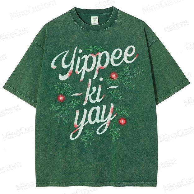 Yippee-Ki-Yay Geek Washed T-Shirt