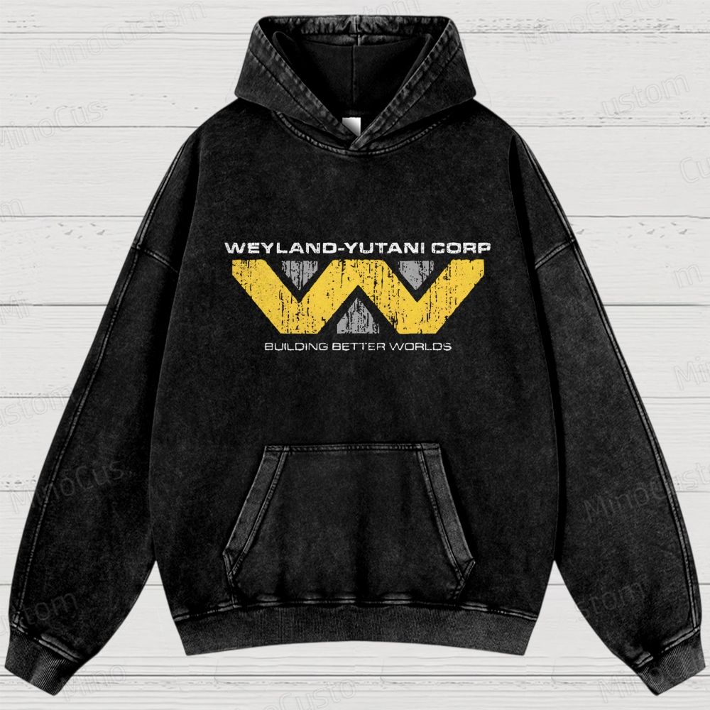 Weyland-Yutani Corp Vintage Washed Hoodies 