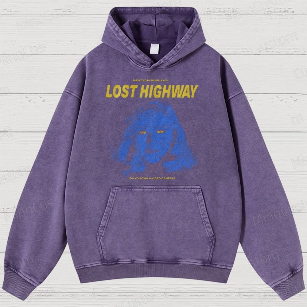 Lost Highway Movie Washed Hoodies 