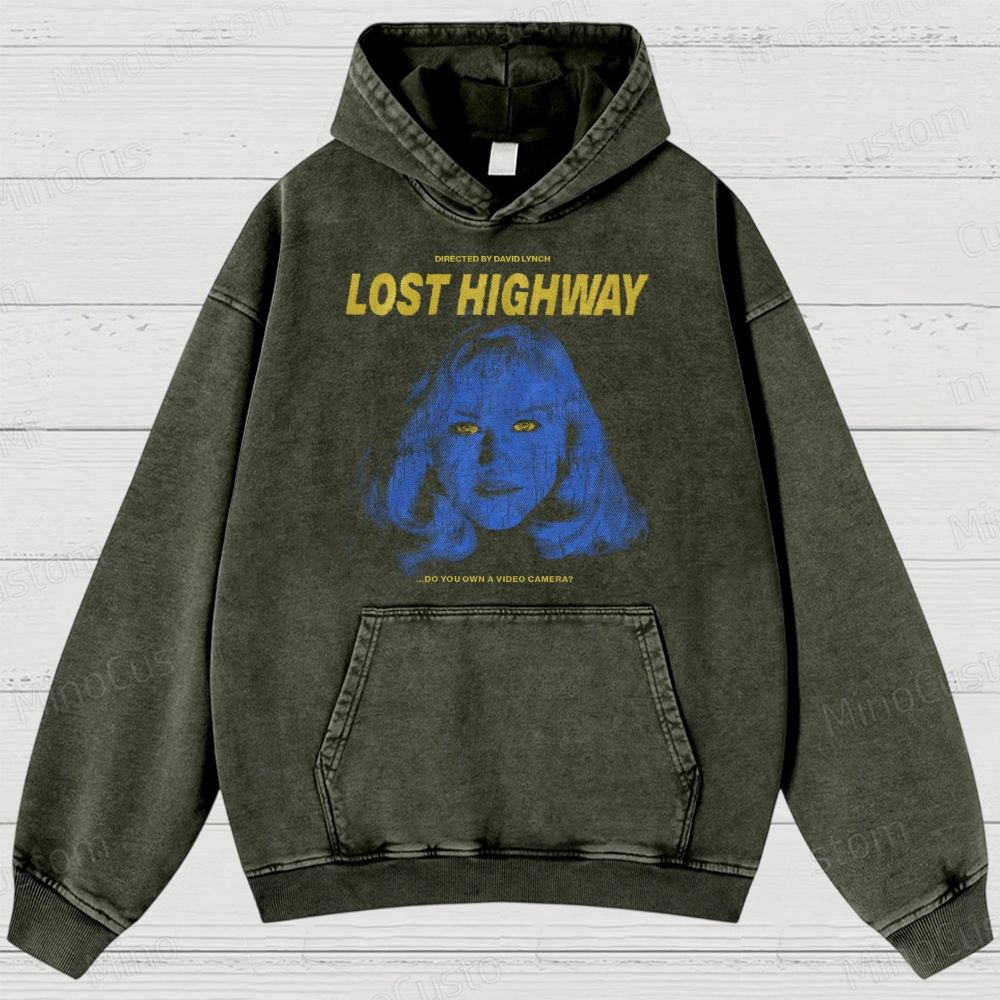 Lost Highway Movie Washed Hoodies 