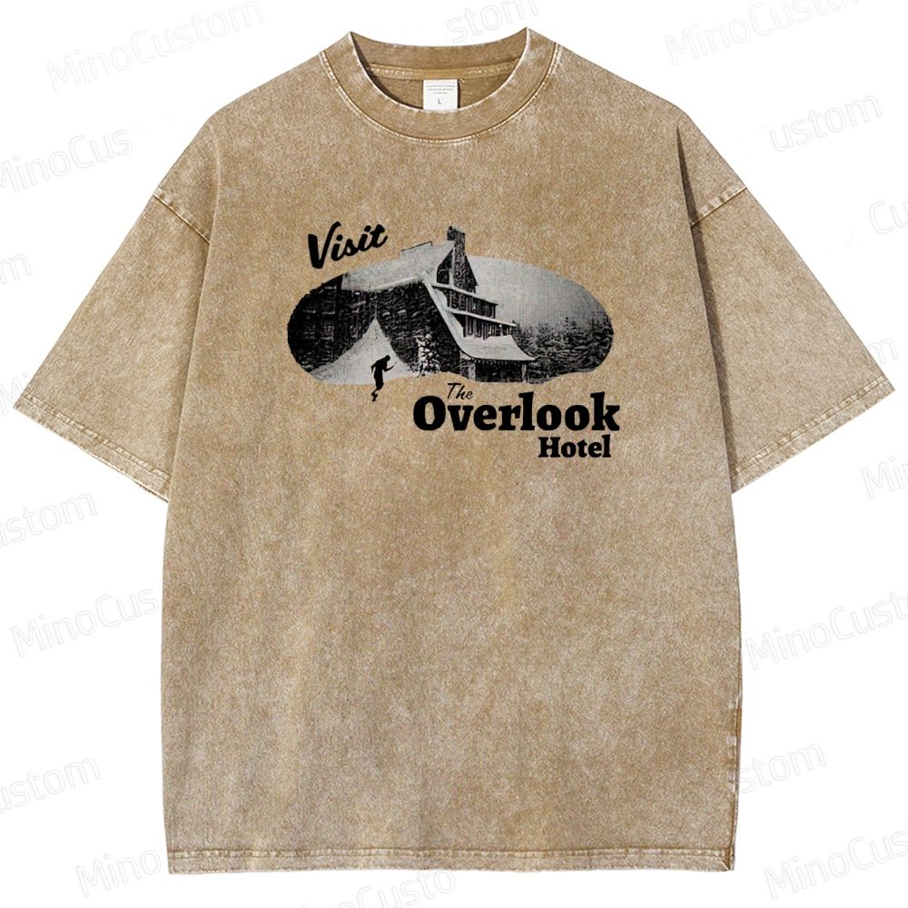The Shining Overlook Hotel Graphic Washed T - Shirt