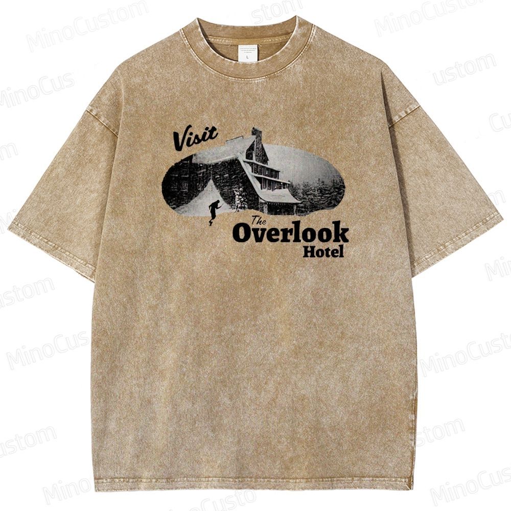 The Shining Overlook Hotel Graphic Washed T - Shirt