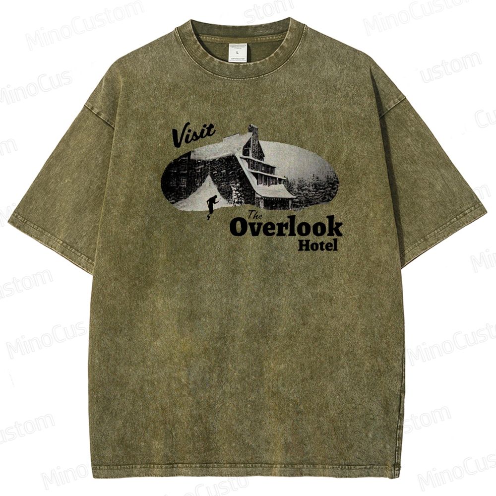 The Shining Overlook Hotel Graphic Washed T - Shirt